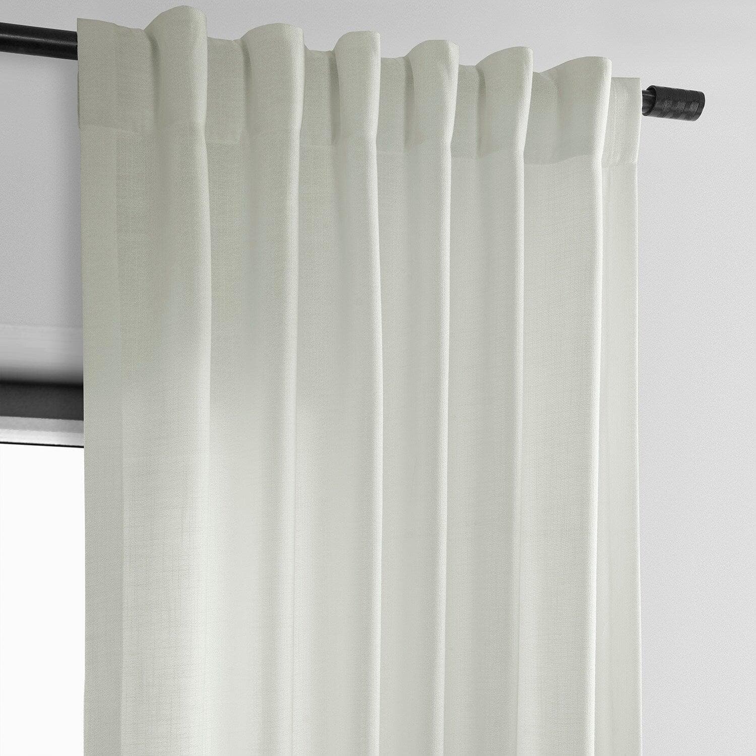 Light Ivory Classic Faux Linen Curtains - Elegant Window Treatments for Living Room & Bedroom - Blackout & Noise Reducing Drapes for Home Decor