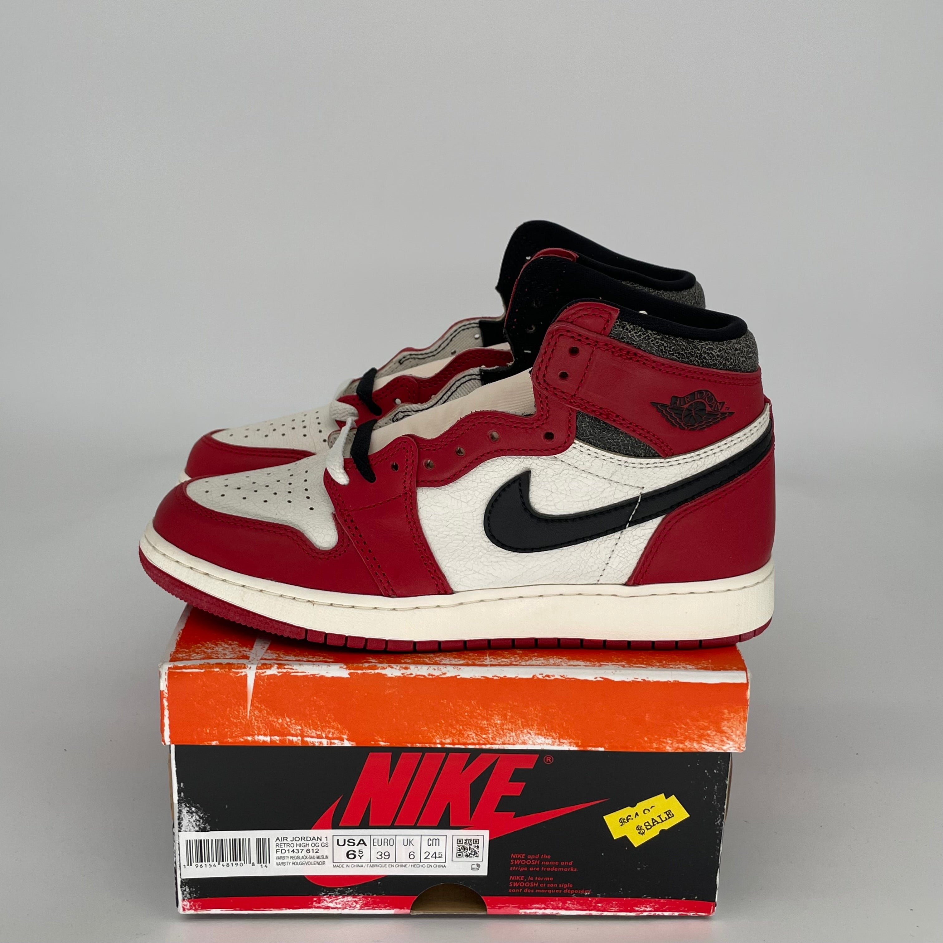 AIR JORDAN 1 LOST AND FOUND Sneakers - Size 6.5Y (FD1437-612) - Retro Basketball Shoes for Men & Women - Perfect for Streetwear, Collecting and Casual Wear
