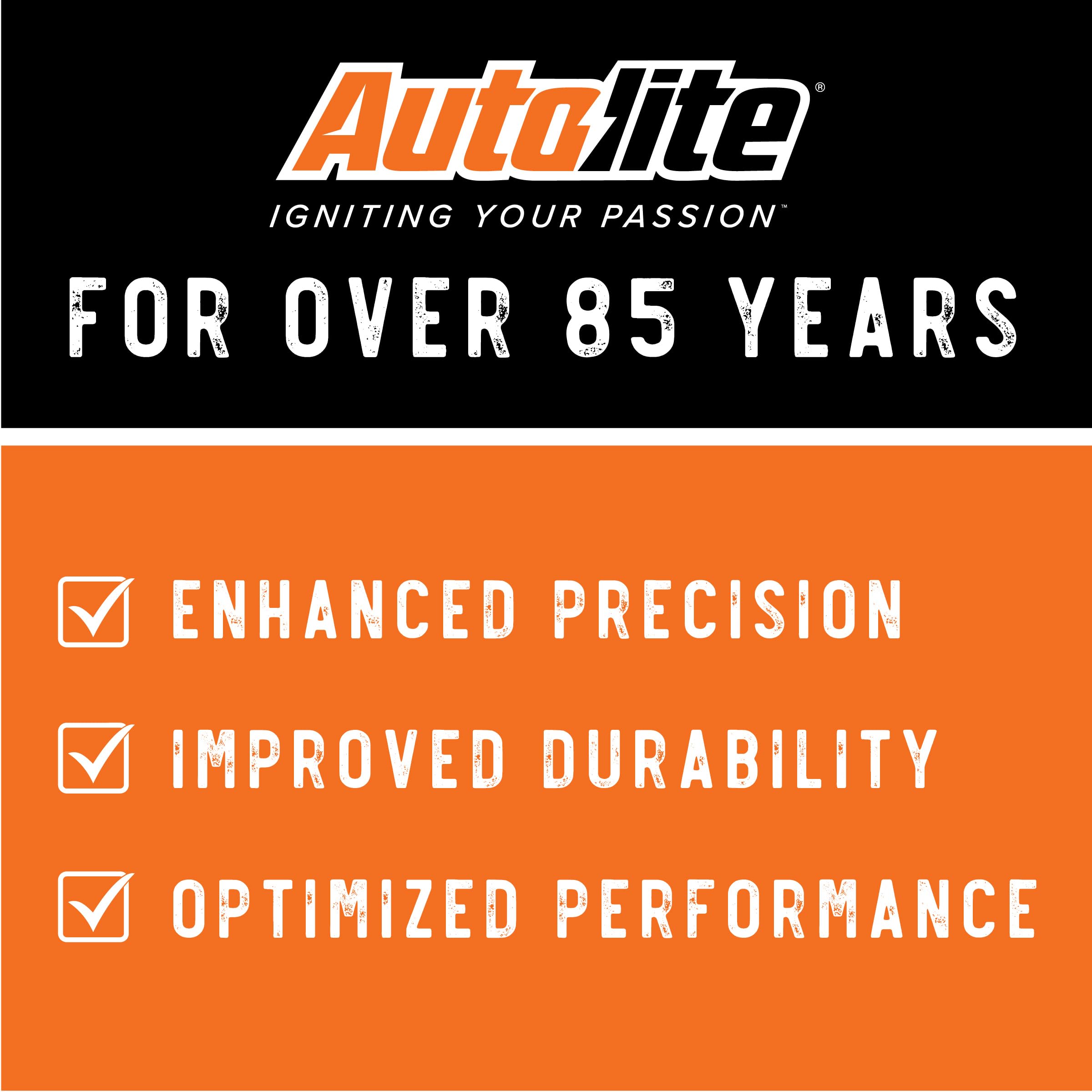Autolite 104 Copper Resistor Spark Plugs - 4 Pack | High Performance Replacement Spark Plugs for Cars, Trucks & SUVs | Improves Engine Efficiency & Fuel Economy
