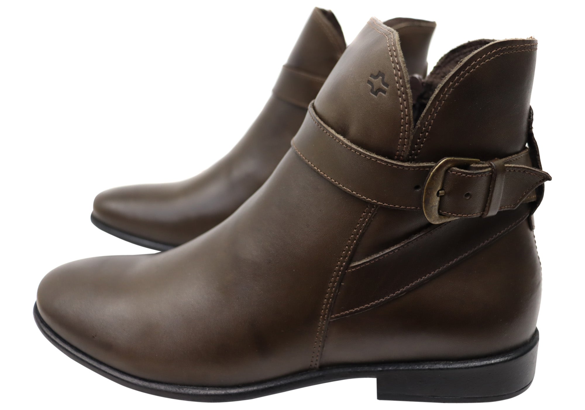 Perlatto Women's Comfortable Leather Ankle Boots - Penny Style Made in Brazil - Perfect for Work, Casual Outfits & Fall Fashion