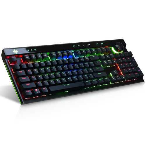 Ajazz AK45 104-Key RGB Mechanical Gaming Keyboard with BOX Switches & Detachable Wrist Rest - Perfect for PC Gaming, Typing & Office Work
