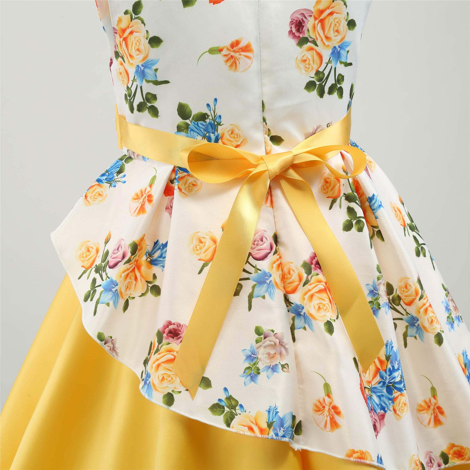 AIMJCHLD Girls Flower Dress for Ages 2-9 Years | Formal Party Dresses for Special Occasions | Perfect for Birthday Parties, Weddings & Holiday Celebrations