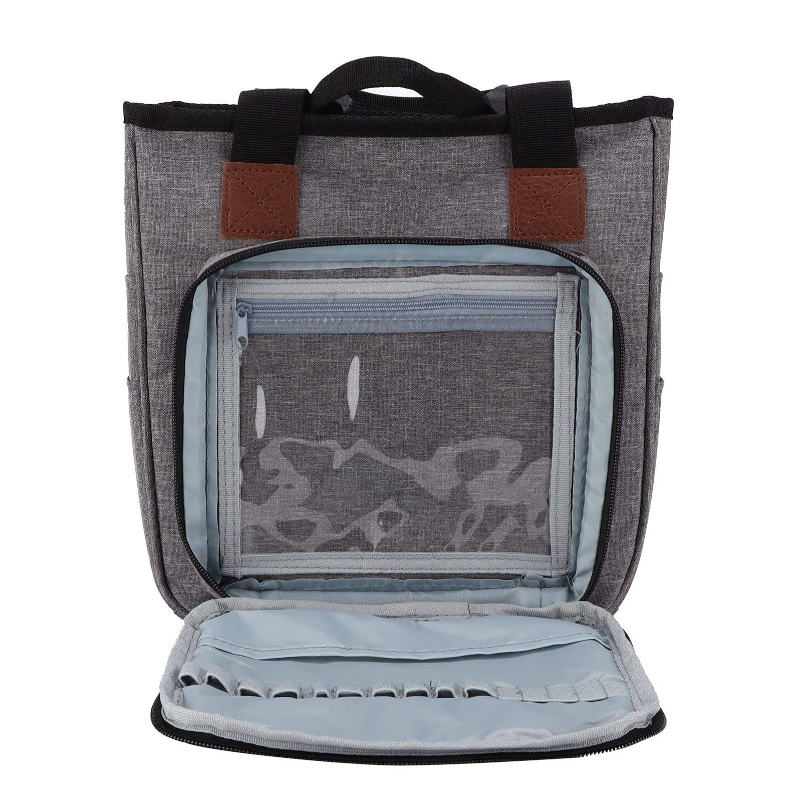 Oxford Cloth Knitting Yarn Storage Tote Bag - Portable Multifunctional Organizer for Crochet & Knitting Supplies (Empty Bag, Gray) | Perfect for Crafters, Travel & Home Organization