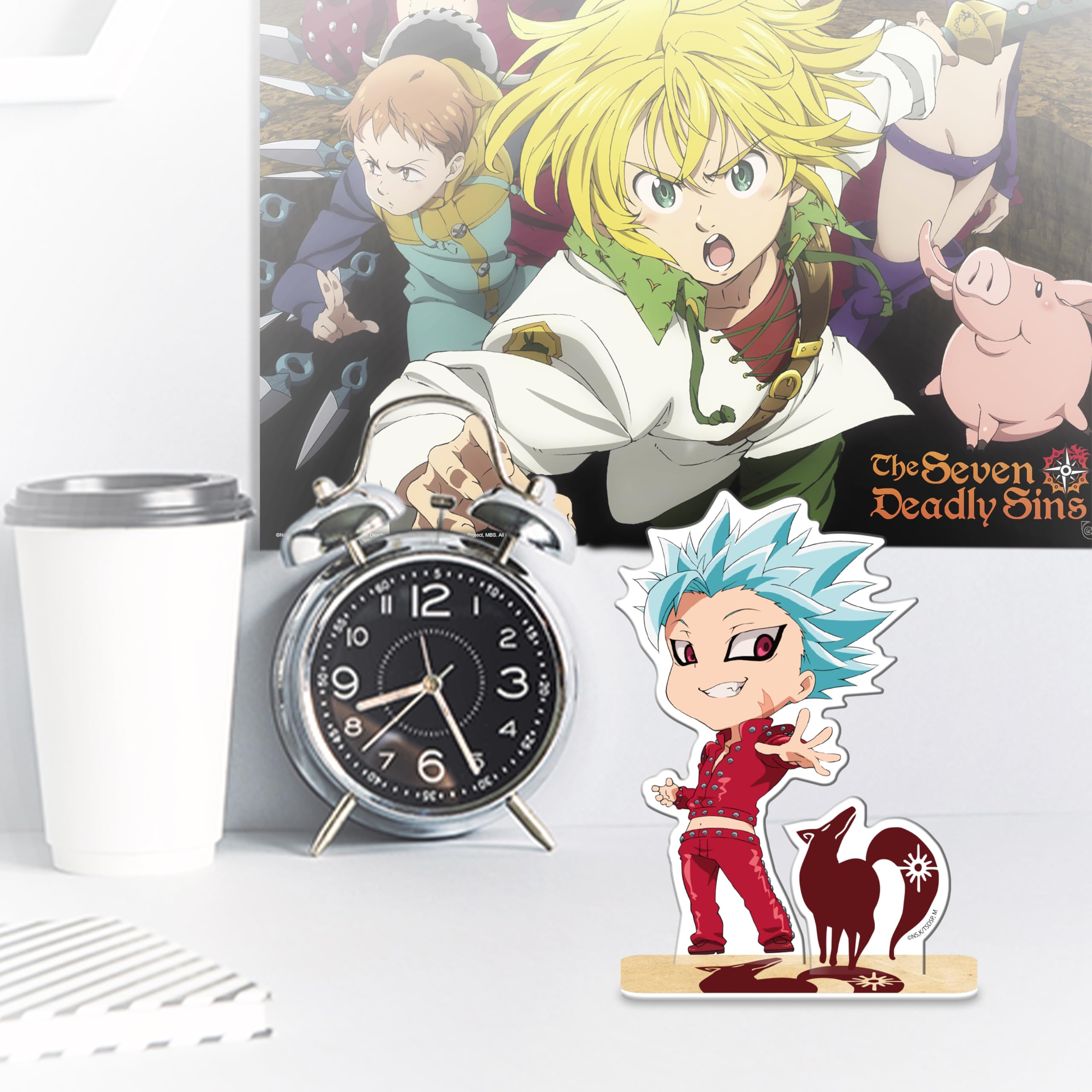 ABYSTYLE The Seven Deadly Sins Ban Acrylic Stand Figure - Anime Manga Collectible Desktop Decor - Perfect for Fans, Gift Giving & Home Office Display