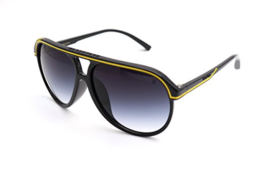 Shiny Black-yellow W/ Smoke Gradient Lens