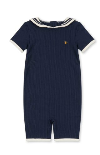KONGES SLOJD Sailor Onesie for Babies 9M-2Y | Organic Cotton Romper | Perfect for Playtime, Nursery & Photo Shoots