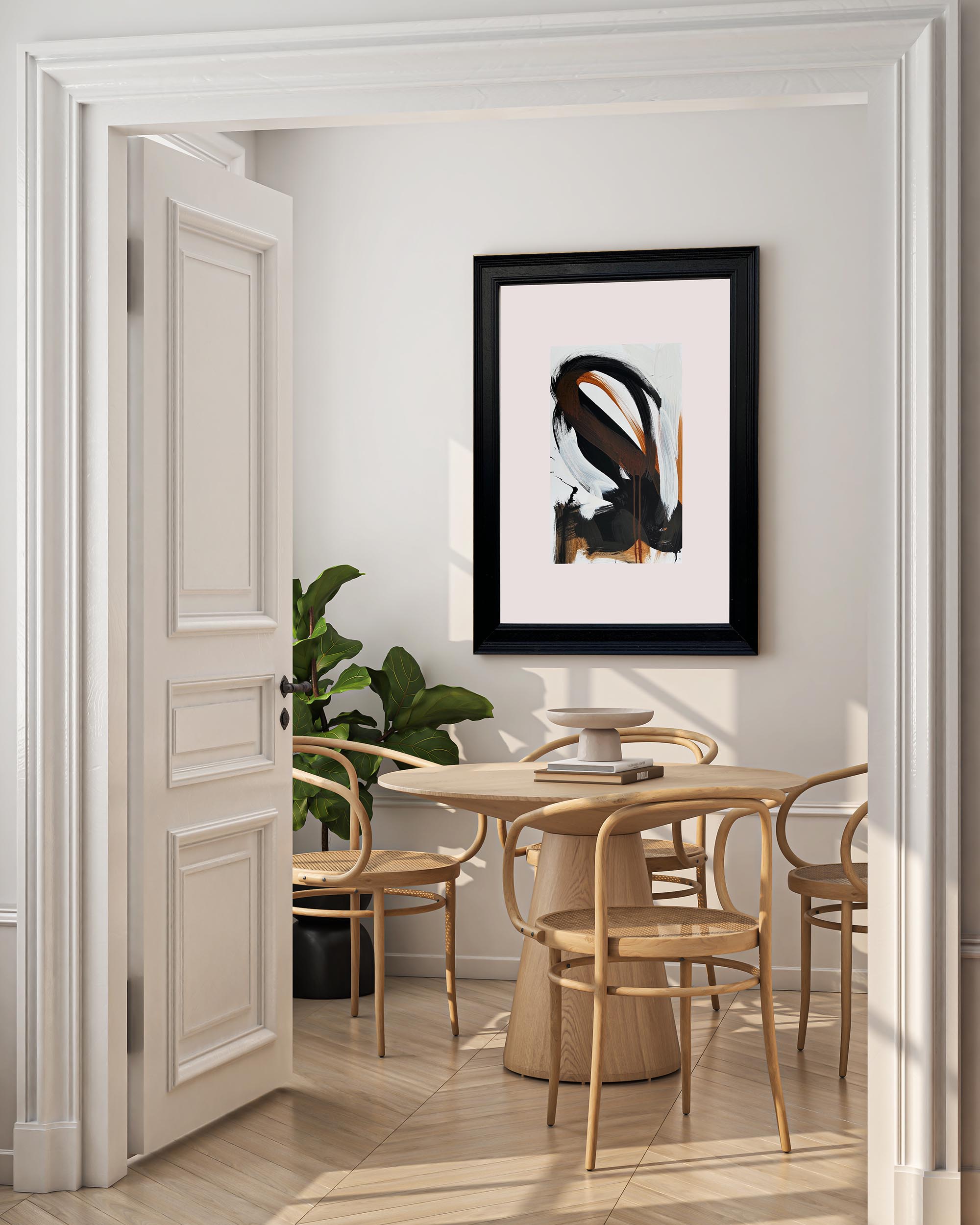 Time 2 Framed Original Painting - Handmade Wall Art Decor for Living Room, Bedroom & Office | Unique Home Gift Idea