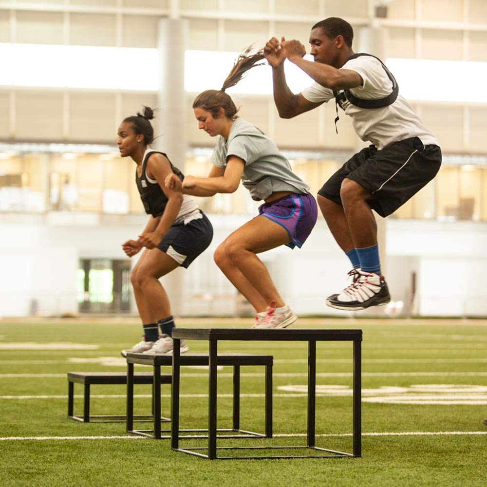 Premium Power-Plyo Box for CrossFit & Home Gym - Heavy Duty Black Plyometric Box for Jump Training, Strength Exercises & Workouts - Ideal for Athletes, Fitness Enthusiasts & Functional Training