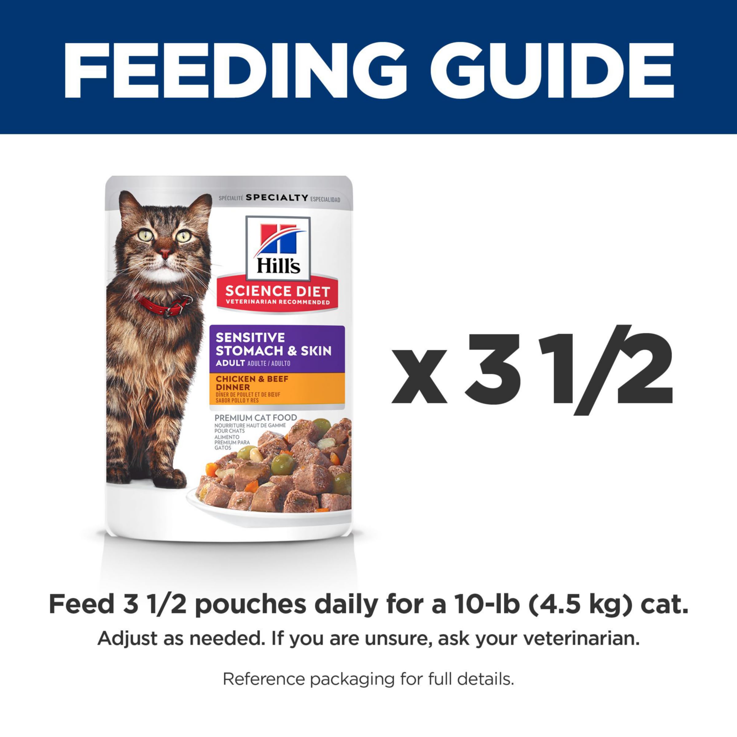 Hill's Science Diet Sensitive Stomach & Skin Wet Cat Food for Adult Cats (1-6 Years) - Chicken & Beef Stew in 2.8 oz Cans (Case of 24) - Digestive & Skin Health Support - Perfect for Picky Eaters & Cats with Sensitive Stomachs