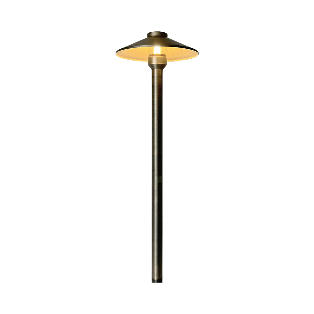 PLB26 Outdoor Garden Pathway Light - Low Voltage Brass Landscape Lighting for Walkways, Driveways, and Garden Borders | Weather-Resistant LED Path Lights for Enhanced Curb Appeal