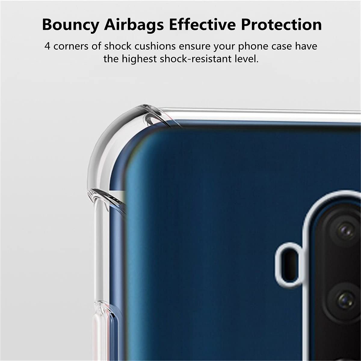 OnePlus 7T Pro Case Clear - Shockproof Protective Phone Cover with Soft TPU & Slim Design | Perfect for Everyday Protection & Drop Defense