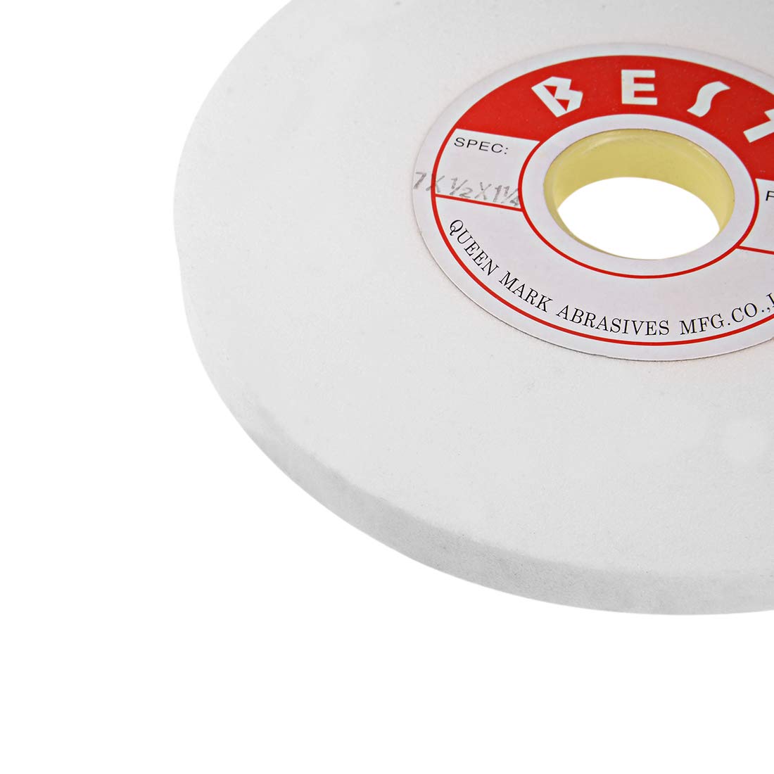 uxcell 7-Inch White Aluminum Oxide Bench Grinding Wheel, 100 Grit Surface Grinding Wheel for Metal Polishing, Sharpening Tools & DIY Projects - Perfect for Workshop, Garage & Home Use