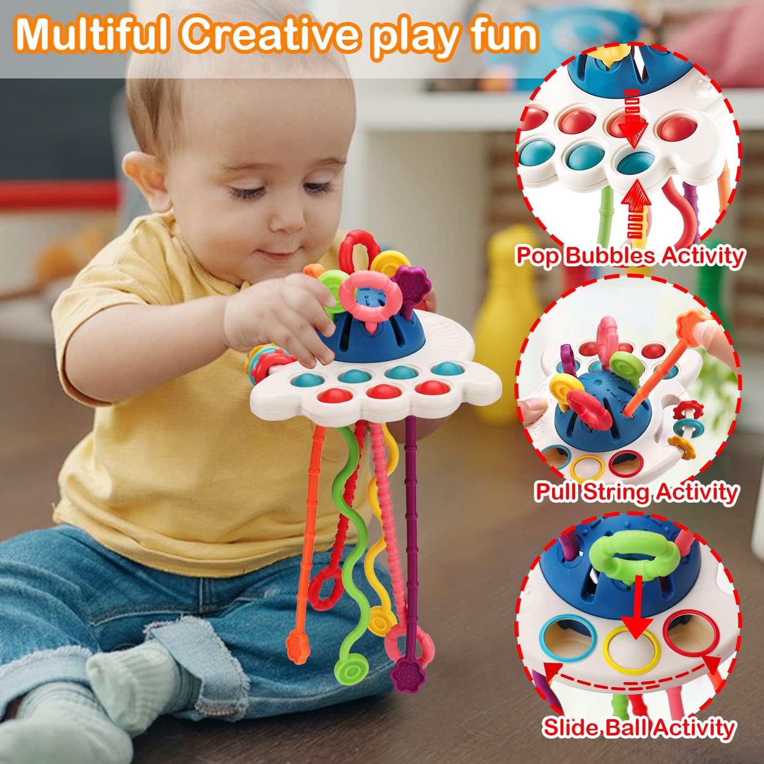 Montessori Baby Toys for 1-3 Years - Stacking Cups, Sensory & Teething Toys for Toddlers - Perfect for Early Learning & Playtime