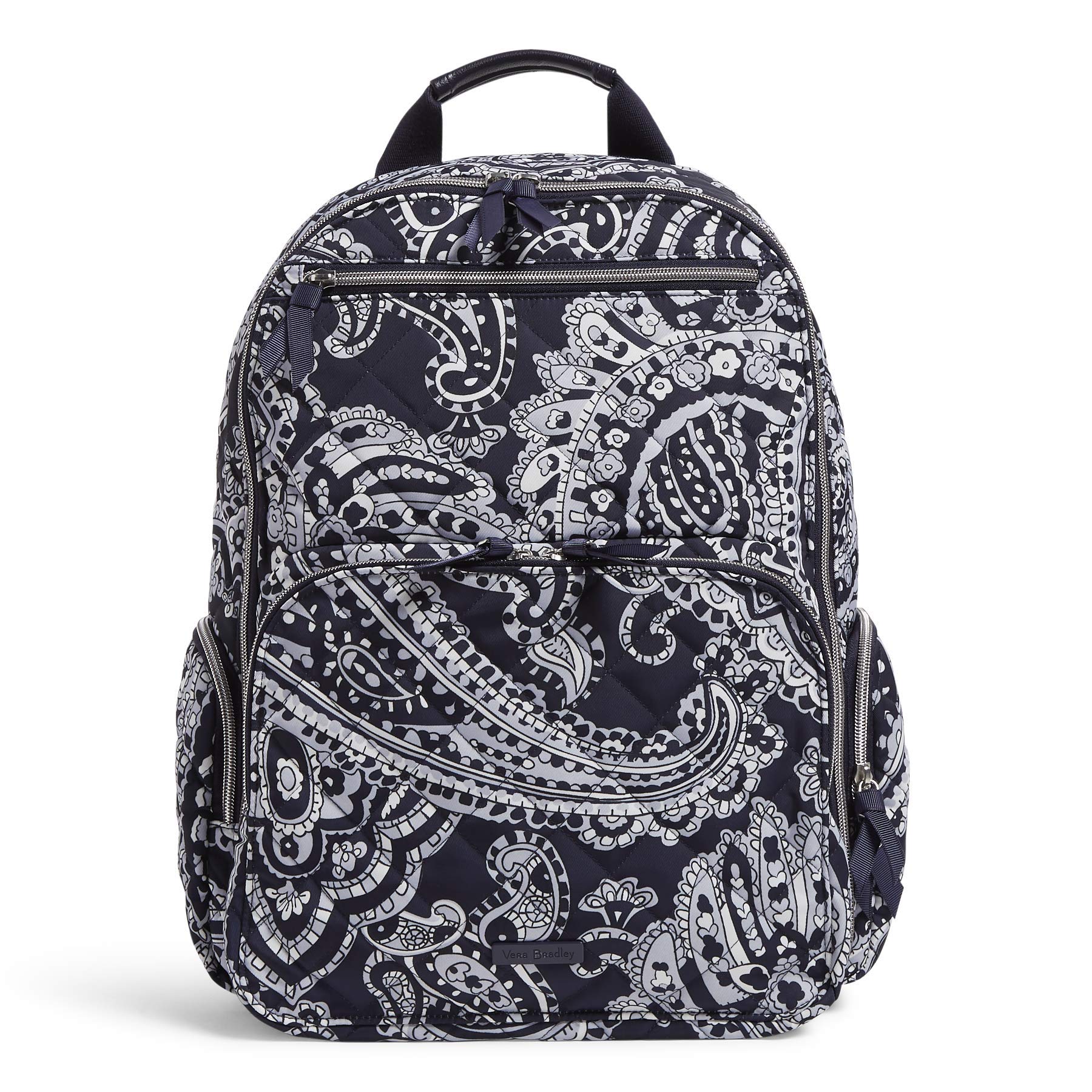 Vera Bradley Performance Twill Commuter Backpack - Lightweight Laptop Backpack for Women & Men, Water-Resistant Work Backpack with USB Charging Port - Perfect for Travel, School, Office & Daily Commute