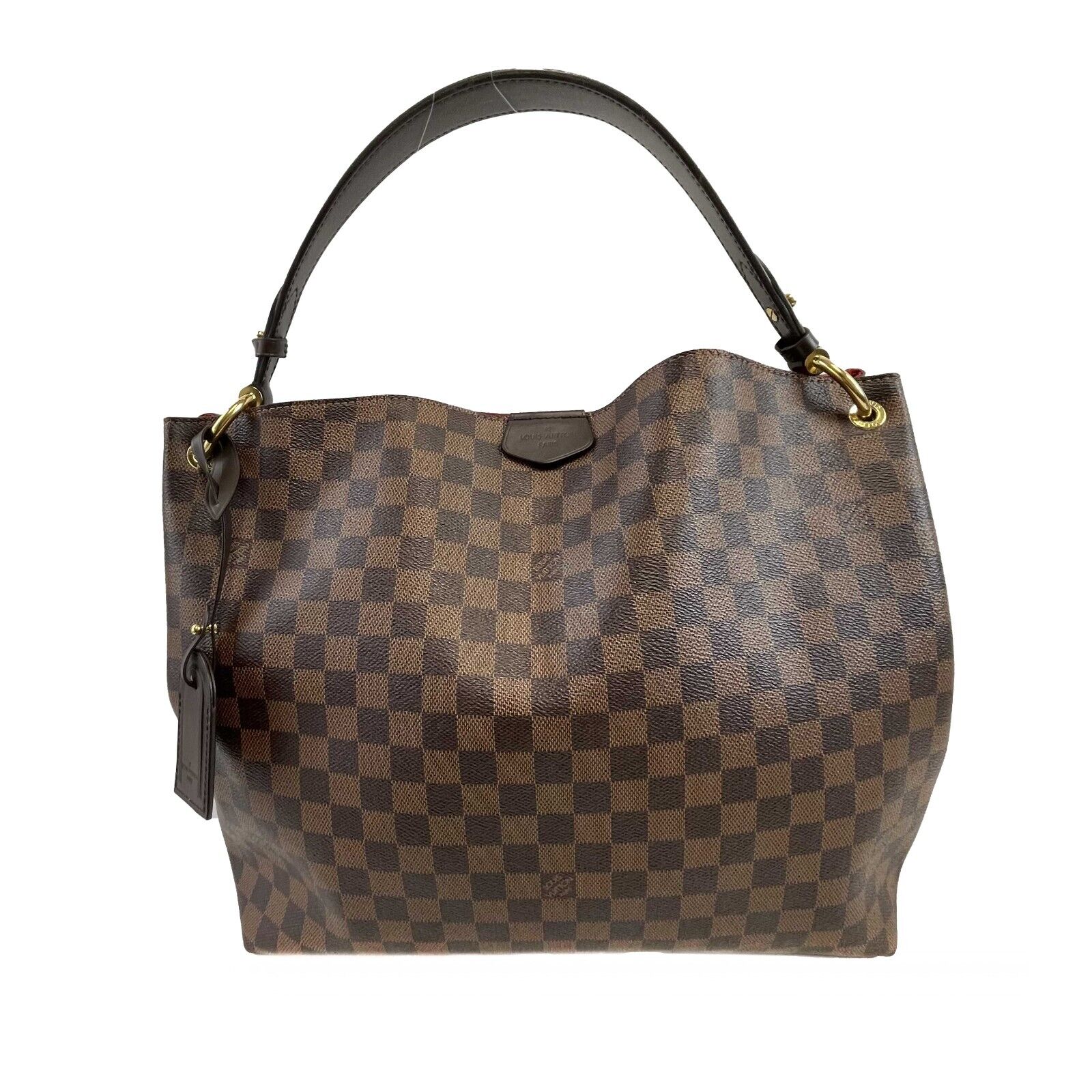 Authentic Louis Vuitton Graceful MM Handbag in Damier Ebene Brown - Luxury Tote Bag for Women, Perfect for Work, Travel & Everyday Use