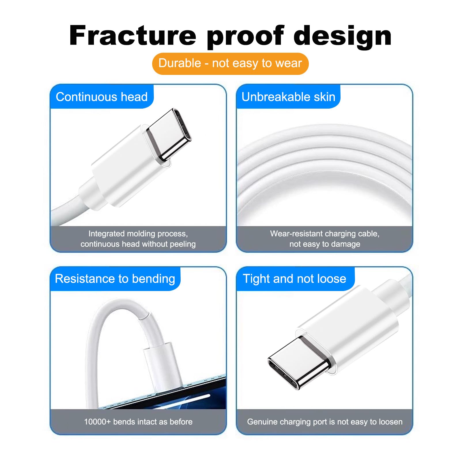 2 Pack 2ft USB A to USB C Fast Charging Cable for iPhone 16/16e/15/15 Pro Max/15 Plus - CarPlay Compatible Short Cord for iPad Pro 12.9/Air 5th/Mini 6 - Perfect for Car Charging & On-the-Go Use