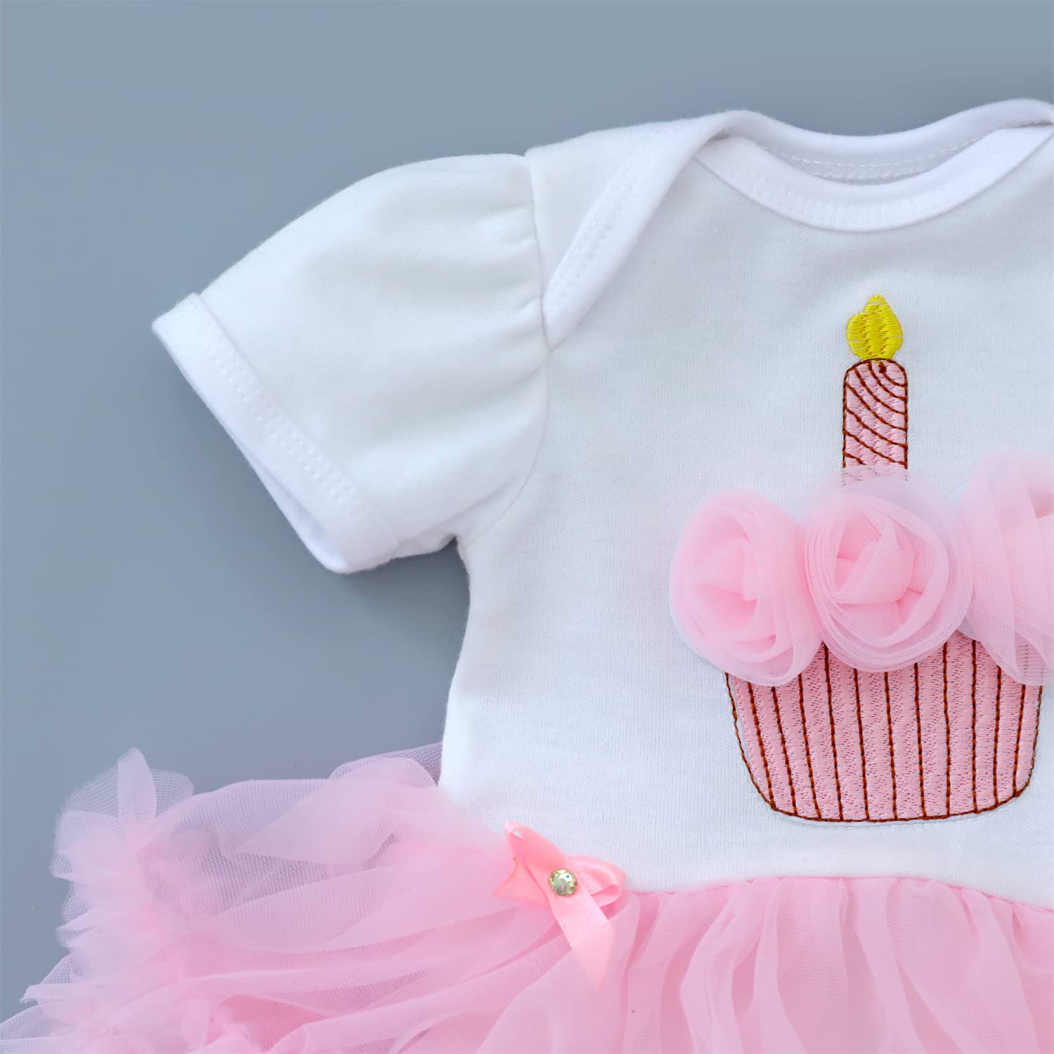 MAIHAO Reborn Baby Doll Clothes - Pink Crown Dresses for 17-22 Inch Newborn Baby Doll Girls | Outfit & Skirt Accessories | Perfect for Dress-Up, Collecting & Role Play