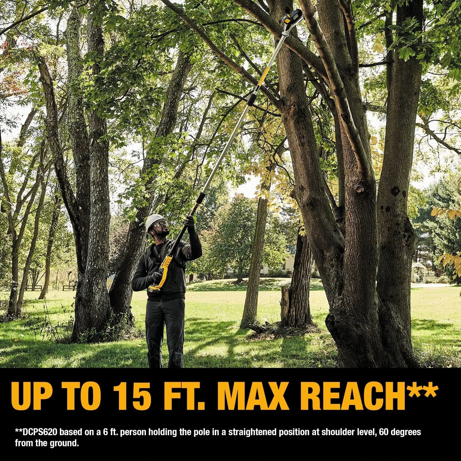 DeWalt DCKO86M1 20V MAX Pole Hedge Trimmer and Chainsaw Combo Kit - Cordless Power Tool for Tree Trimming, Landscaping, and Yard Maintenance