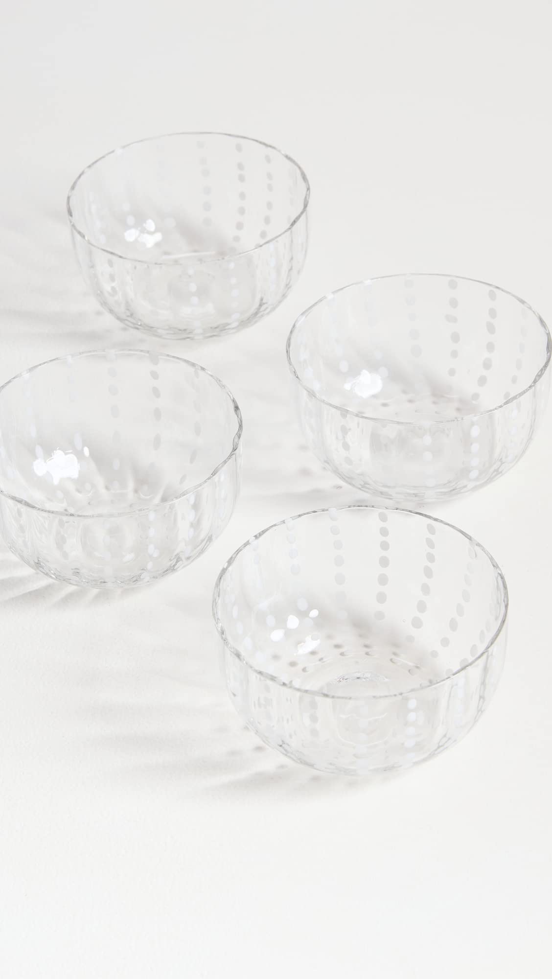 Zafferano Women's Perle Small Bowl Set of 4 - Elegant Porcelain Dessert Bowls for Ice Cream, Salad, Snacks - Perfect for Dinner Parties & Home Decor