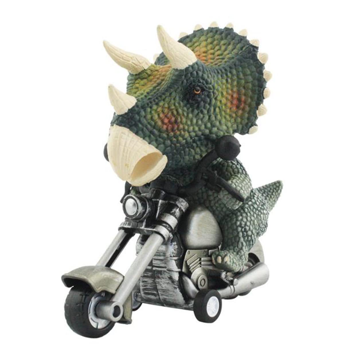 Jurassic Dinosaur Toy - T-Rex Riding Motorcycle, Inertia-Powered Dinosaur Vehicle for Kids | Creative Moving Decor for Playtime & Room Decoration