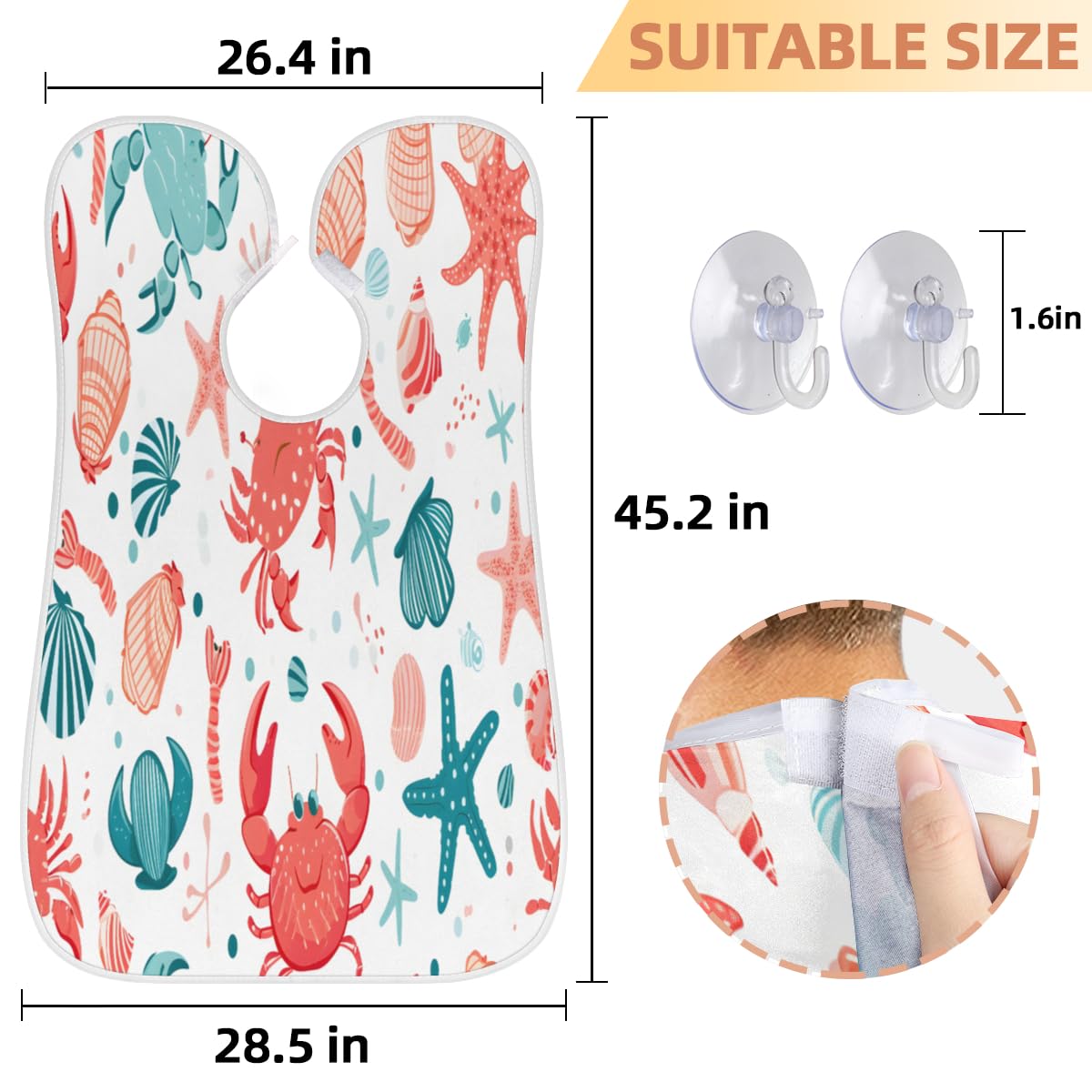 Men's Shaving Bib & Hair Dye Apron - Waterproof Beard Trimming Cape for Barbers, Makeup Artists & Home Use | Sink Hair Catcher & Grooming Accessory Gift Set for Beard Care & Hair Styling