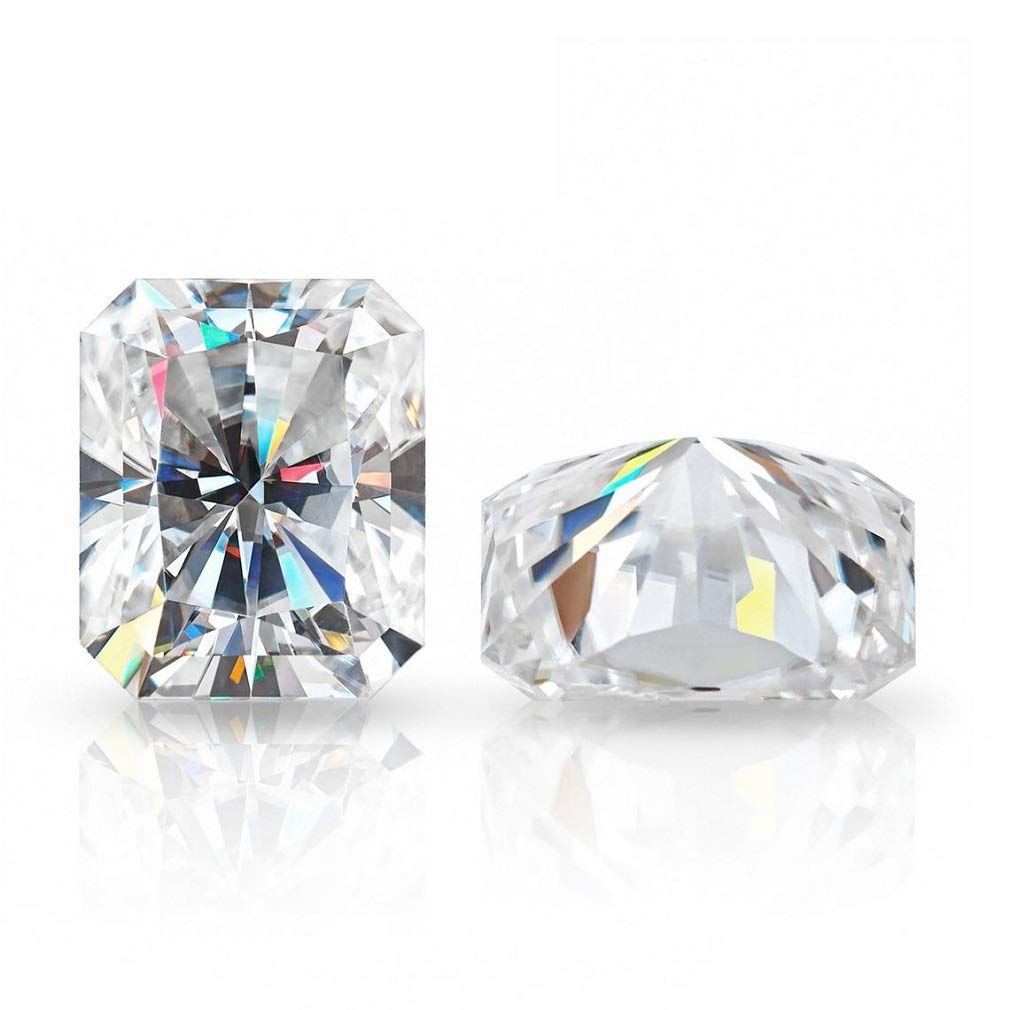 4.00CT Loose Moissanite Gemstone - Real Colorless Diamond Alternative, VVS1 Clarity Radiant Cut for Vintage Jewelry Making | Engagement Rings, Wedding Bands, Pendants & Earrings | Perfect for Anniversary Gifts & Special Occasions