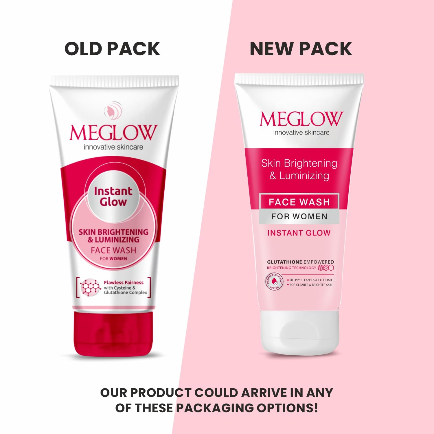 Meglow Skin Care Combo Pack - Gold Bleach Cream (50g), Aloe Vera & Vitamin E Face Cream (50g), Instant Glow Face Wash (70g) for Brightening & Radiant Skin | Women's Skincare Routine for Daily Use & Special Occasions