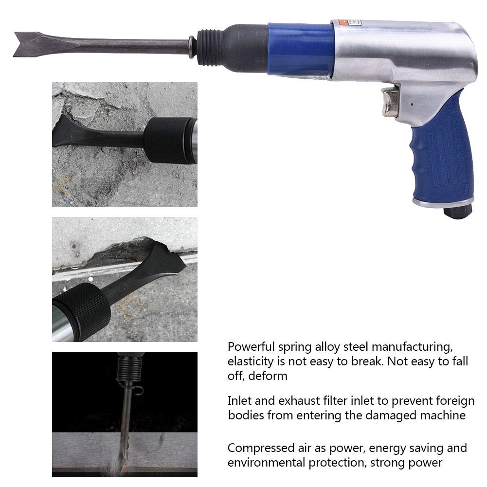 Professional Air Hammer Industrial Round Shovel - 250mm Alloy Steel Spring Hand Tool for Construction, Demolition & Metalworking