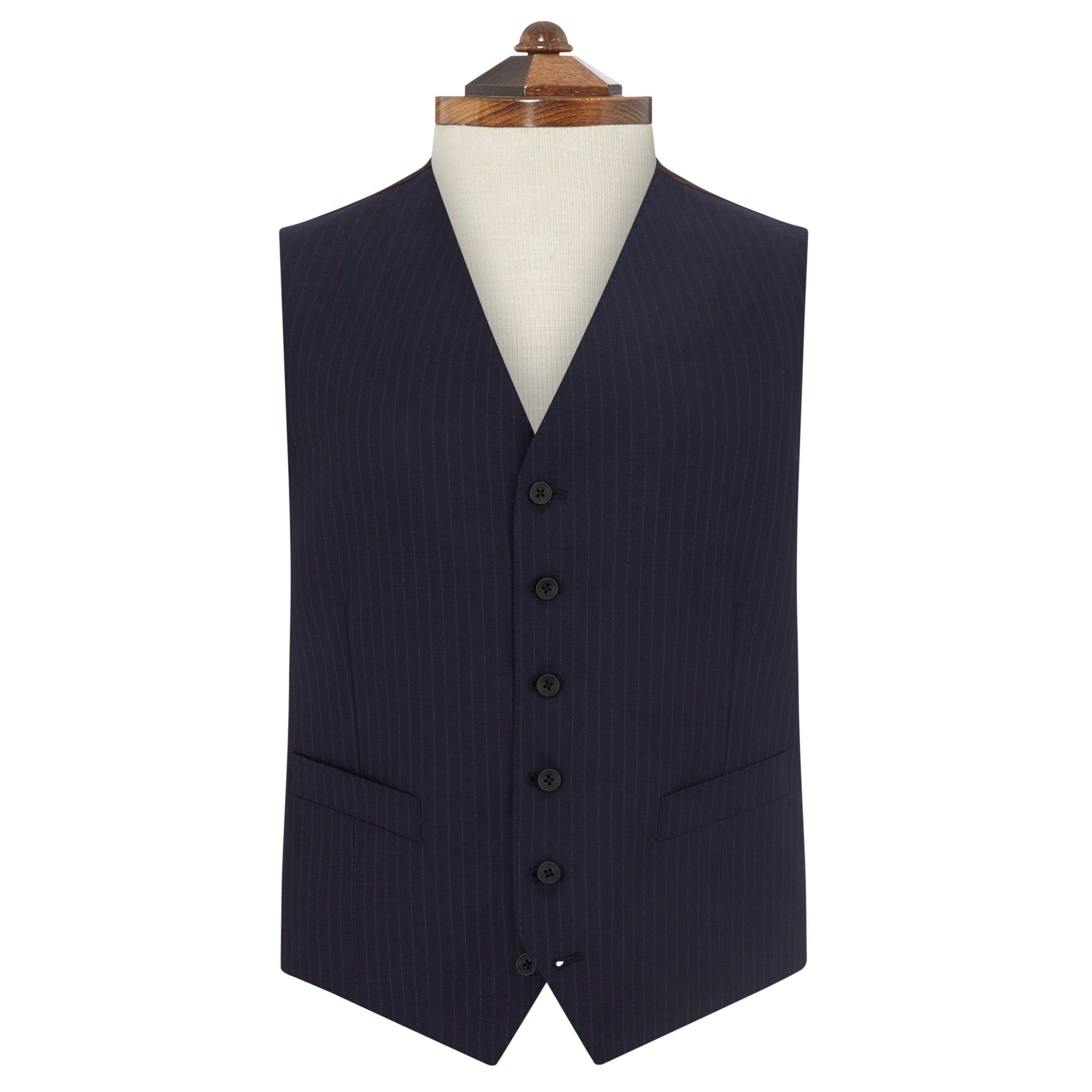 Stylish Hyde Navy and Pink Stripe Waistcoat for Men - Fashionable Formal & Casual Wear - Perfect for Weddings, Parties & Office Outfits