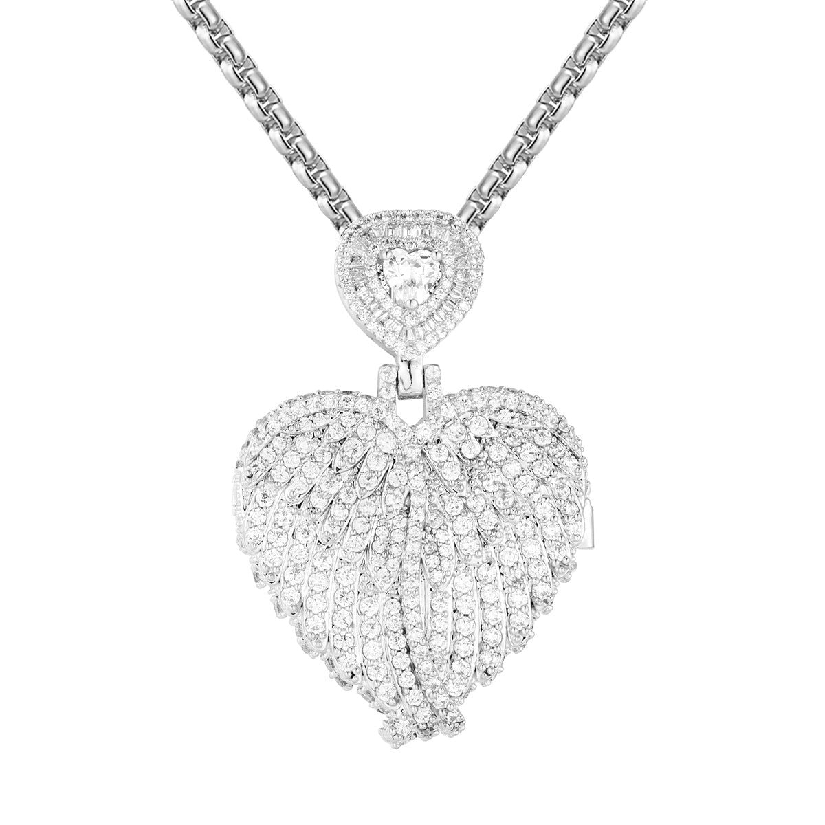 14K White Gold Openable Heart Picture Pendant Necklace - Perfect for Valentine's Day Gifts, Anniversary Presents & Personalized Jewelry