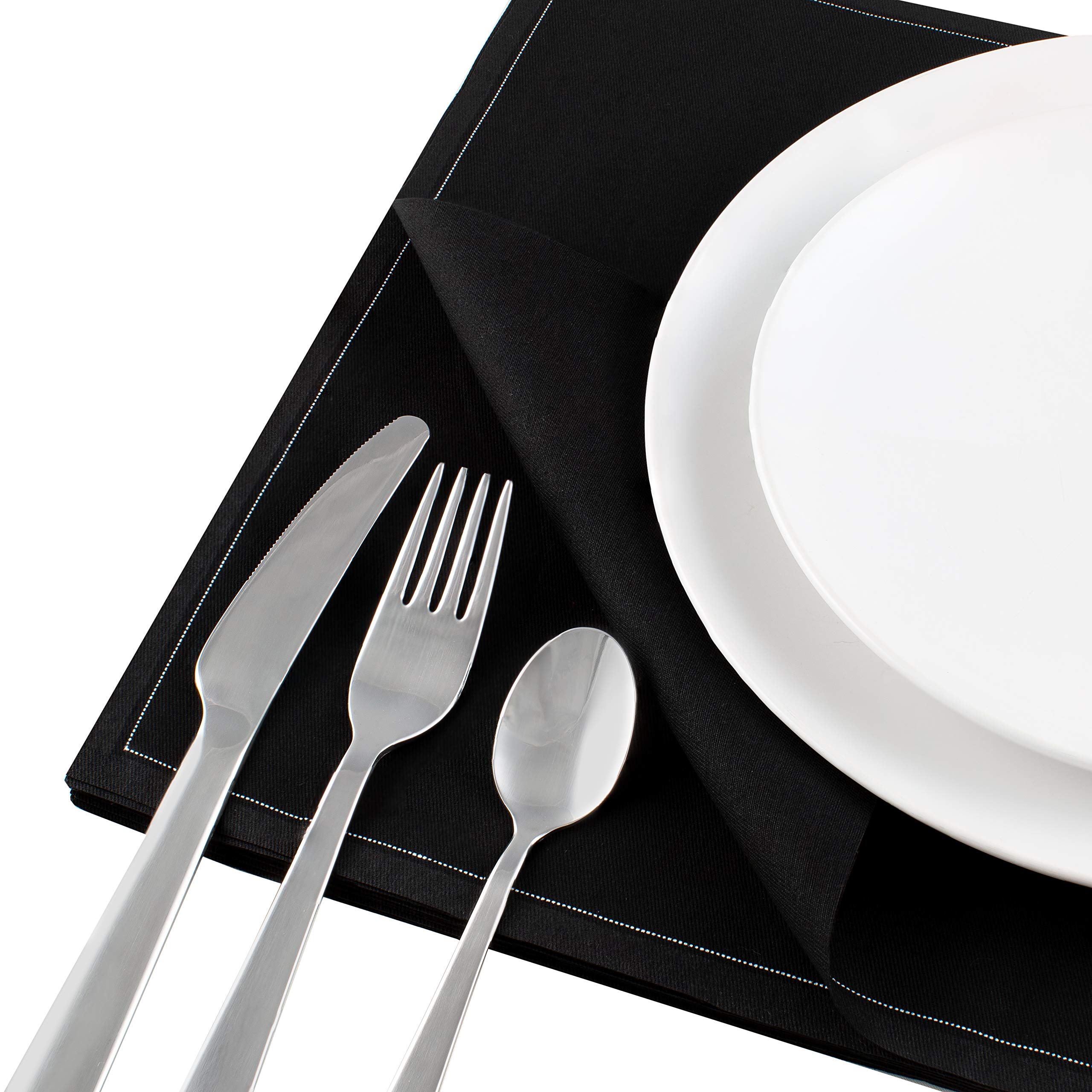 Premium 100% Cotton 5-Star Napkins & Placemats Set - 12.6