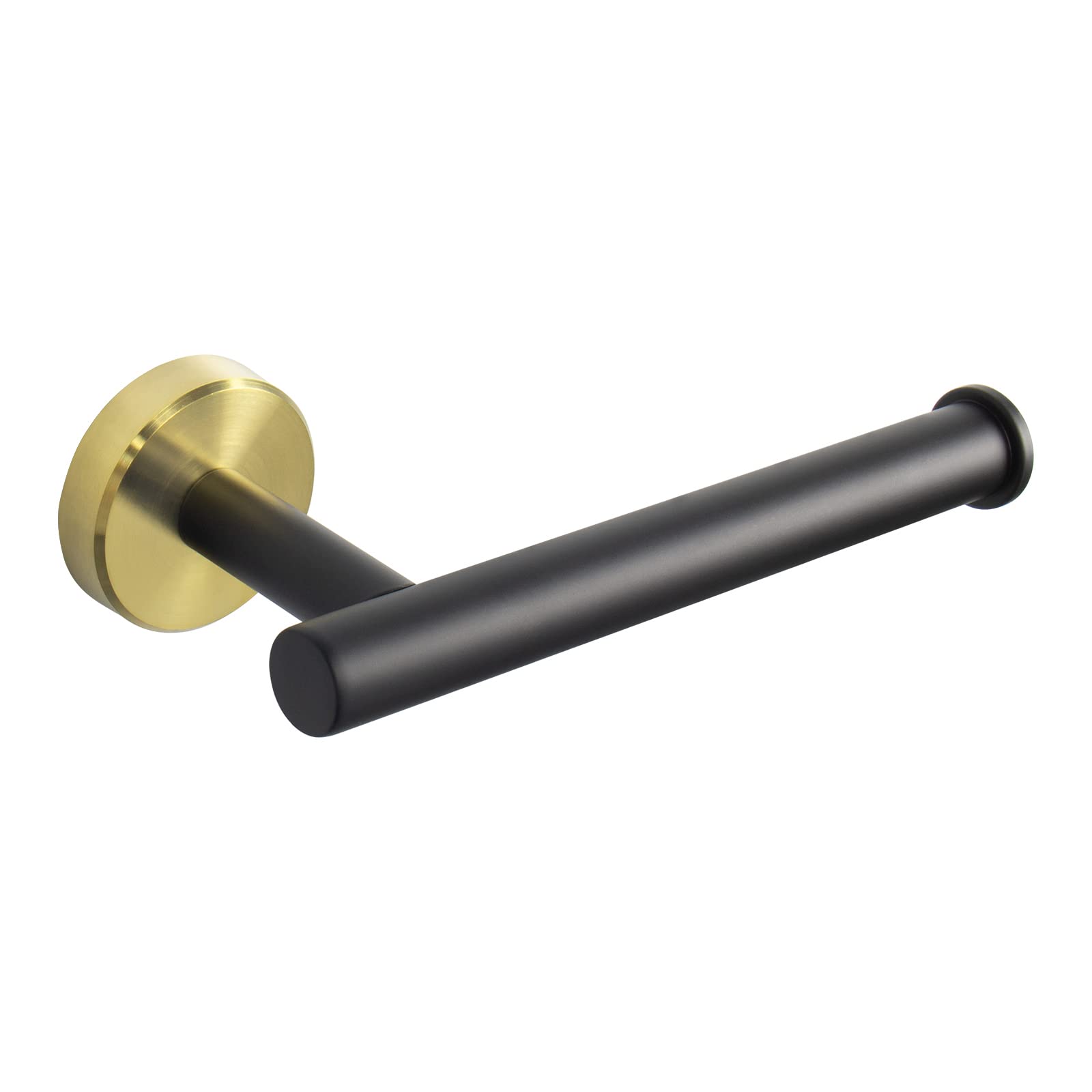 Premium SUS304 Stainless Steel Toilet Paper Holder - Rustproof Wall Mounted Bathroom Tissue Roll Holder for Home, Kitchen & Washroom (1 Pack, Black & Gold) - Perfect for Modern Bathrooms, Powder Rooms & Guest Toilets