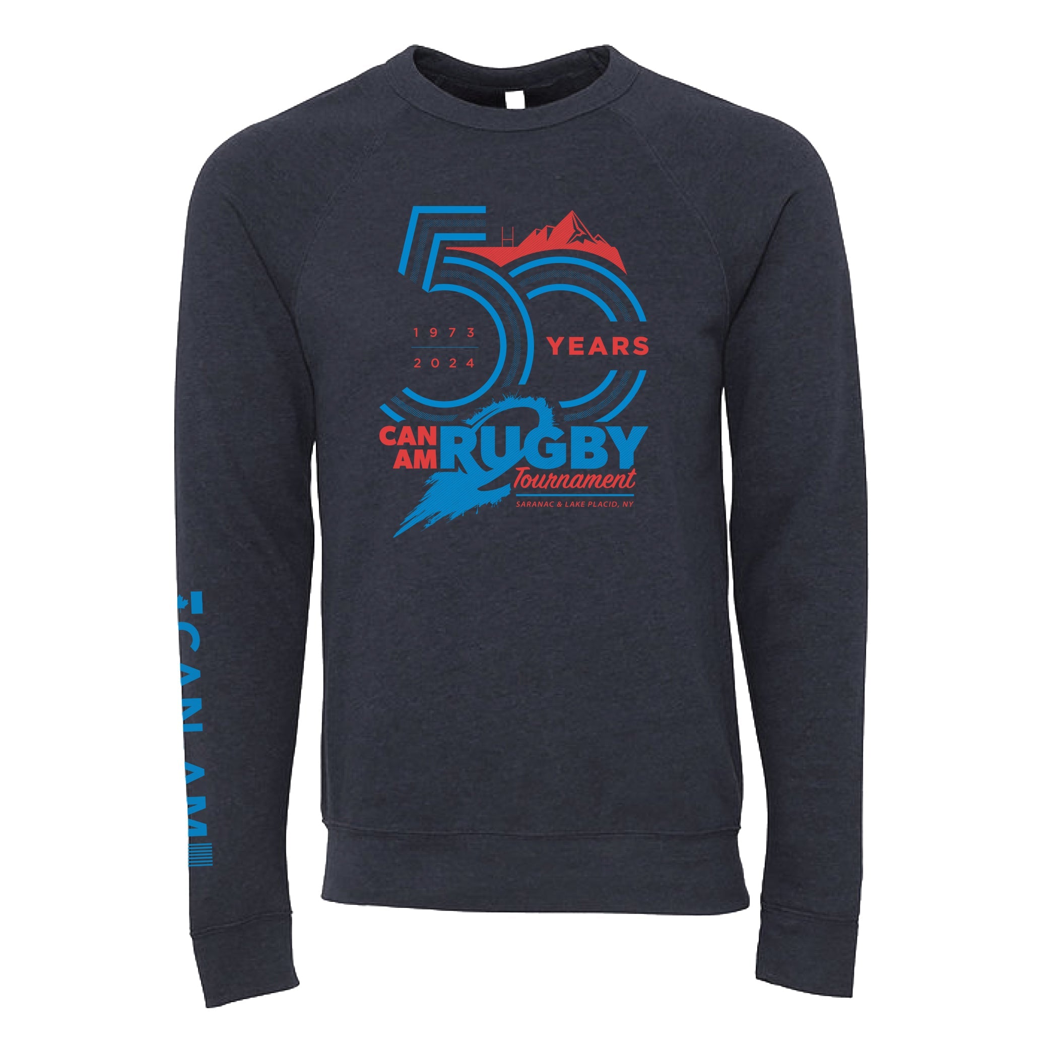 Can Am Rugby 2024 Crewneck Sweatshirt - Men's Vintage Rugby Pullover with Team Logo - Perfect for Game Day, Tailgating & Casual Wear