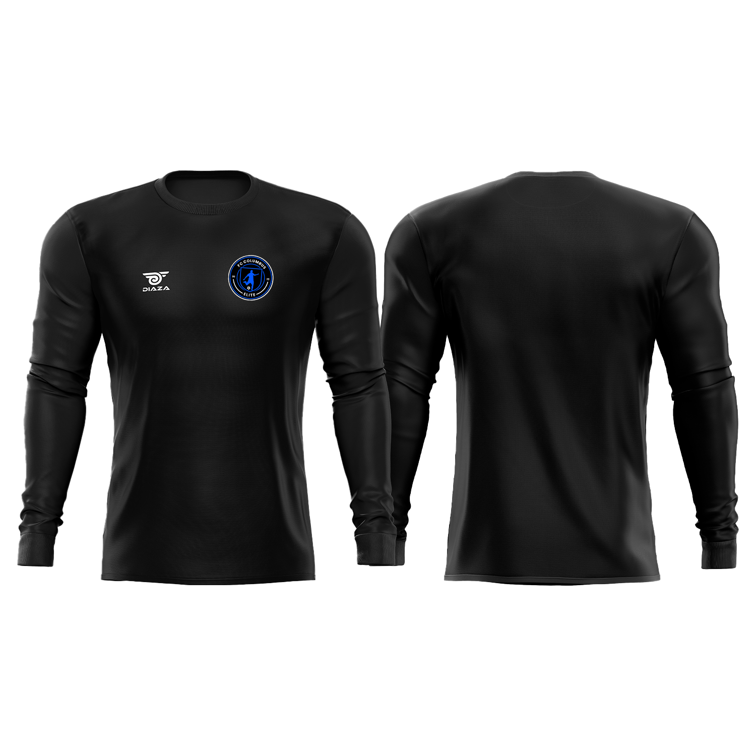 FC Columbus Long Sleeve Dri-Fit Performance Shirt for Men - Moisture Wicking Workout & Gym Shirt - Black Athletic Top for Running, Training & Outdoor Activities