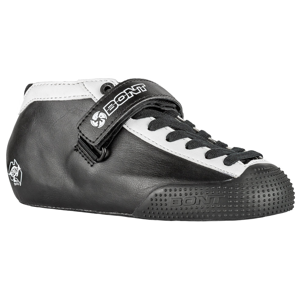 Bont Quad Hybrid Microfibre V2 Black Quad Boot - Premium Roller Skating Boots for Speed Skating, Derby & Outdoor Skating - Durable & Comfortable Design for Men & Women