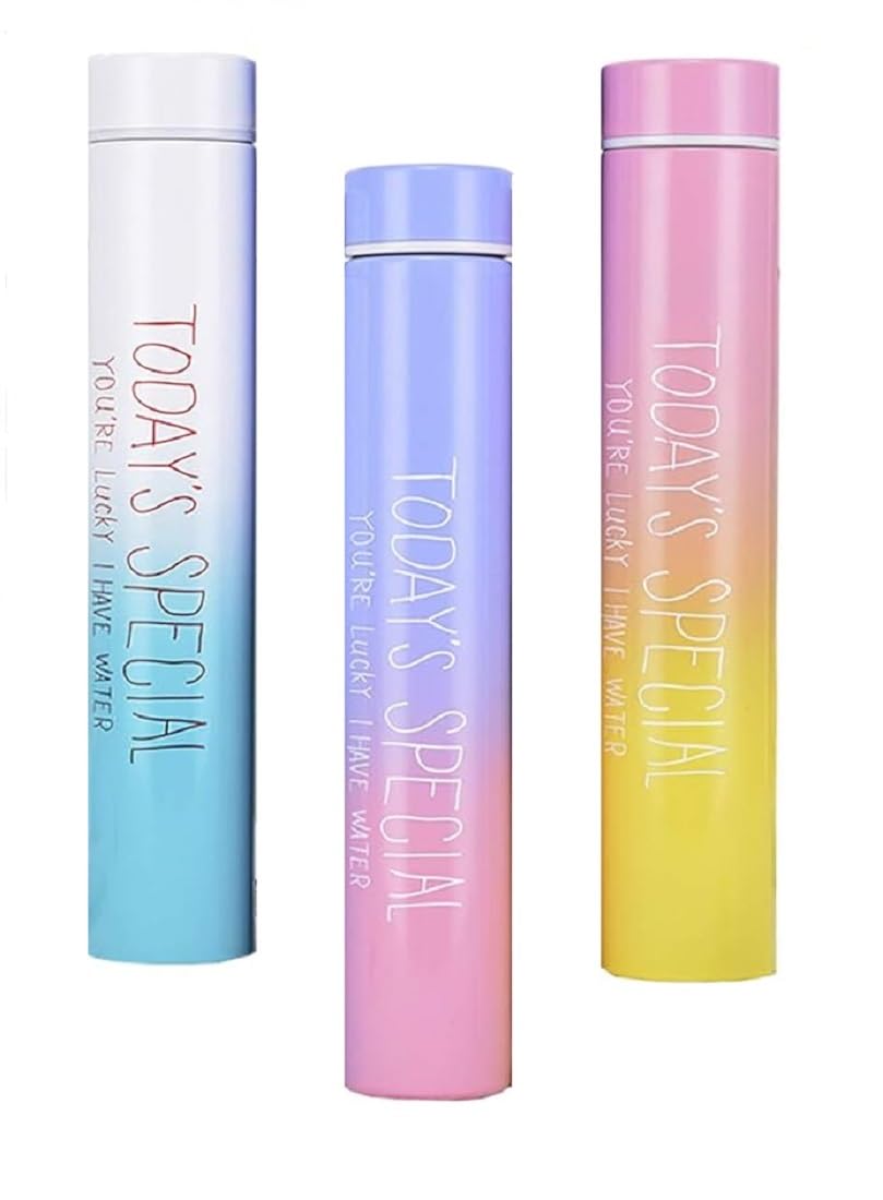 Premium Stainless Steel Insulated Water Bottle with Straw - Double Wall Vacuum Insulated, Leakproof, BPA-Free - 20oz/500ml Multicolor Tumbler for Gym, Hiking, Office & Travel (Style 2)