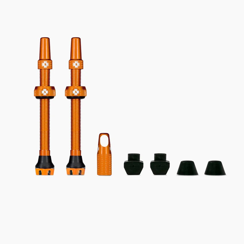 Muc Off V2 Tubeless Valve Presta Pair - High Performance Bike Tire Valves for MTB & Road Bikes - Perfect for Tubeless Setup and Off-Road Cycling