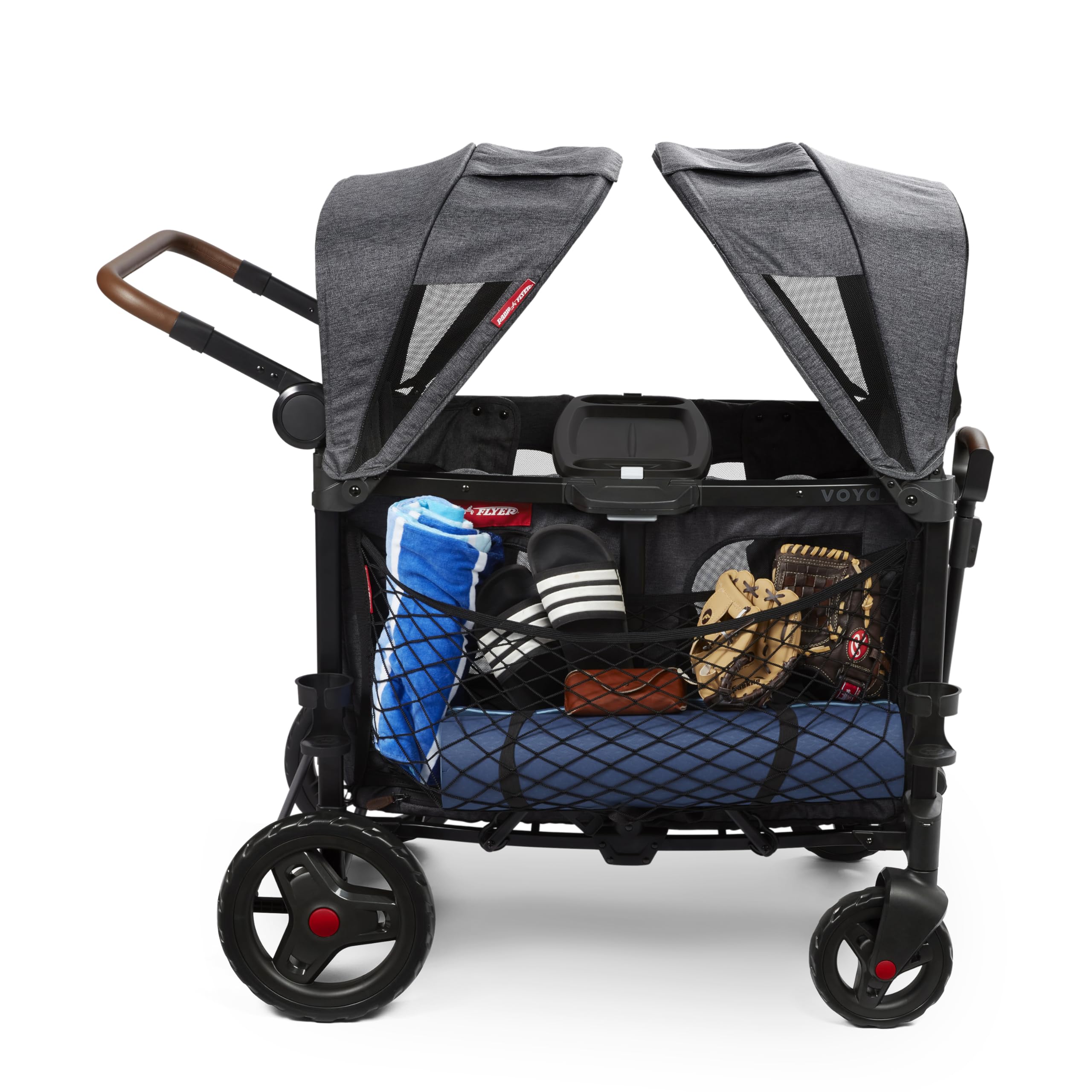 Radio Flyer Voya Stroller Wagon Cargo Net - Secure Storage Accessory for 4-Seater High Sides Stroller Wagon - Perfect for Beach Trips, Picnics & Family Outings