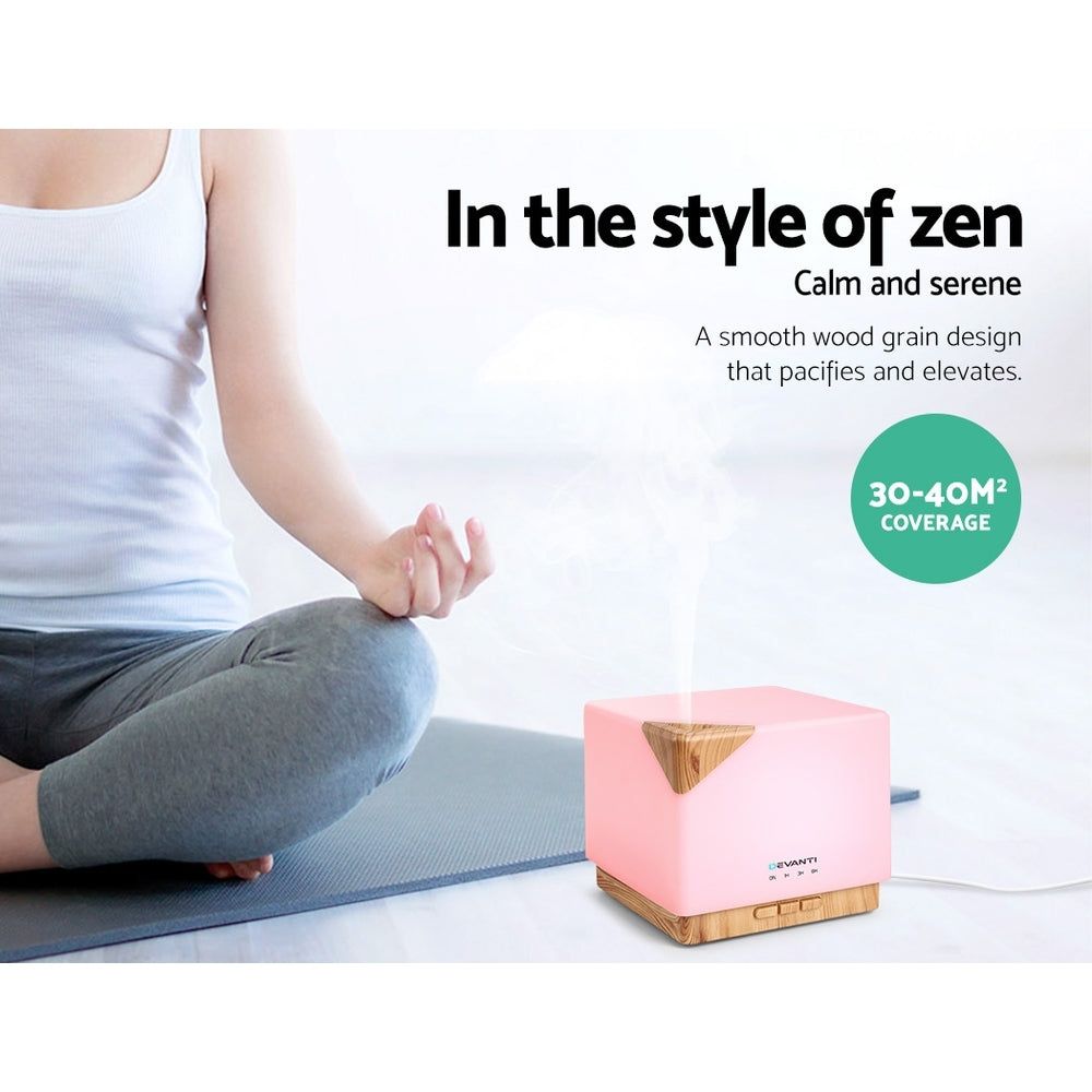 DEVANTi 600ml Aroma Diffuser, Essential Oil Diffuser with Humidifier & Night Light - Perfect for Home, Office, Yoga & Relaxation