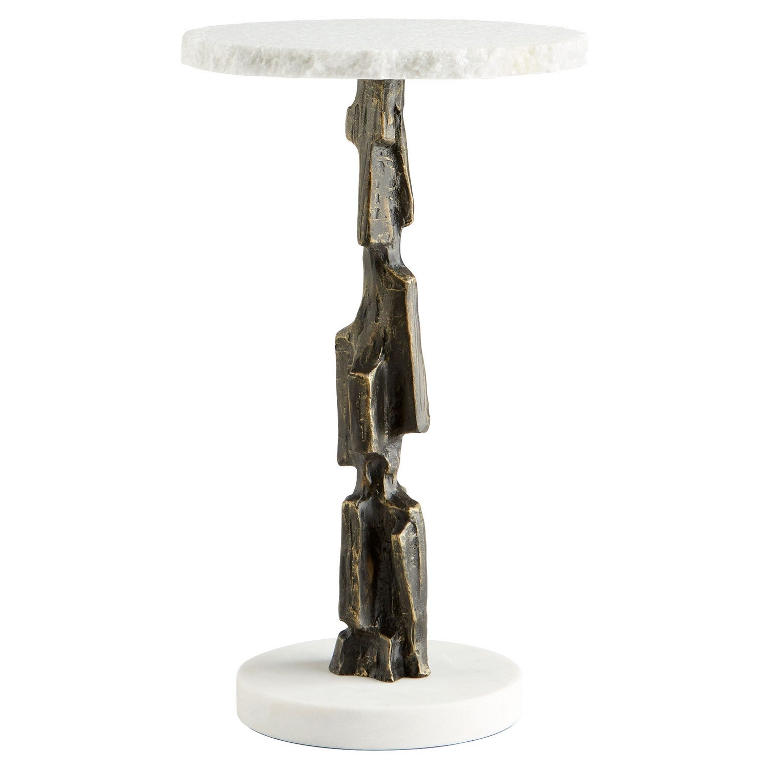 Cyan Design 11442 Amida Side Table - Bronze & White Finish - Modern End Table for Living Room, Bedroom, or Office Decor