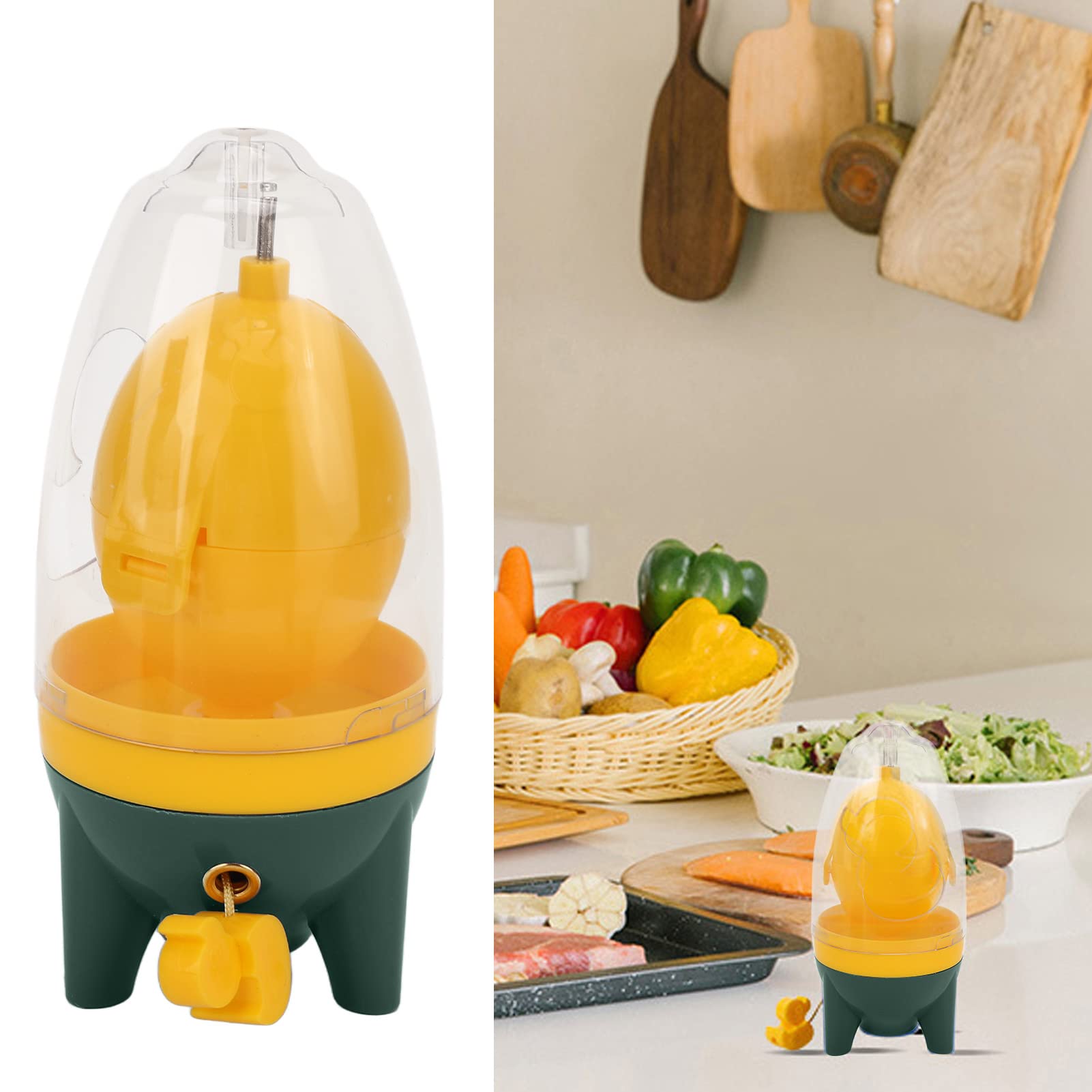 BORDSTRACT Egg Spinner - Portable Golden Egg Maker with High Torsion Rotation, Homogeneous Mixer for Baking & Cooking (Dark Green) - Perfect for Kitchen, Restaurants & DIY Egg Decorations
