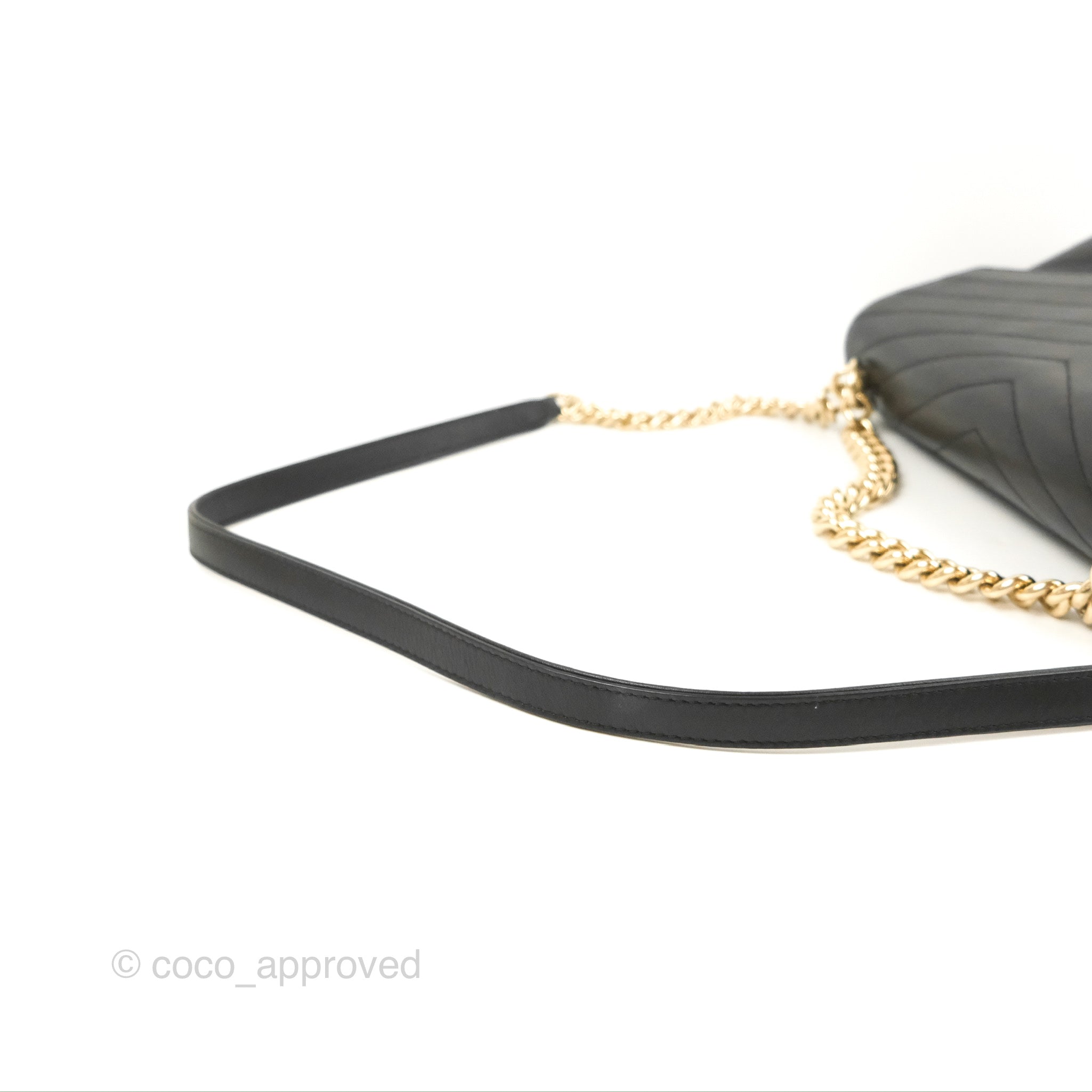 Chanel Chevron Stitched Coco Flap Bag in Black Calfskin with Gold Hardware - Luxury Crossbody Purse for Women, Perfect for Evening Events & Date Nights