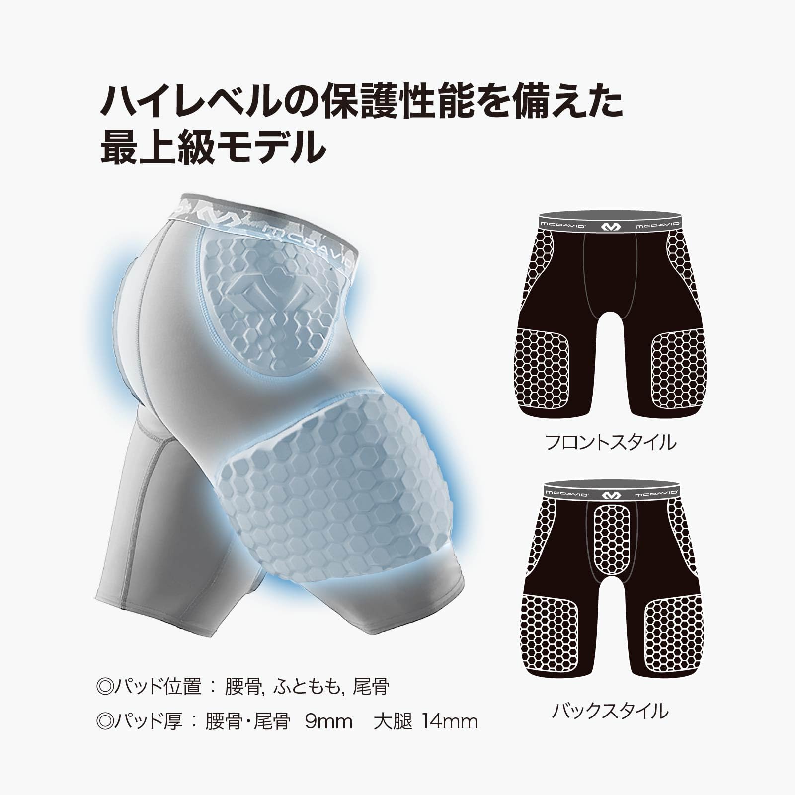 McDavid Men's Football Shorts with Contoured Wrap-Around Thigh Pads - Compression Fit, Comfortable & Breathable for Maximum Protection - Perfect for Football Training, Practice and Games