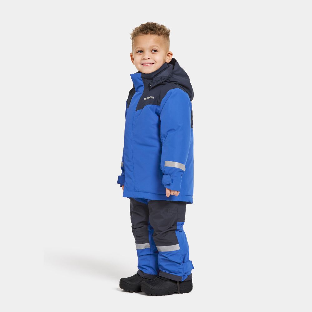 Didriksons Skare Kids Ski Jacket & Pants Set - Waterproof Winter Snowsuit for Boys & Girls, Caribbean Blue - Perfect for Skiing, Snowboarding & Outdoor Winter Activities
