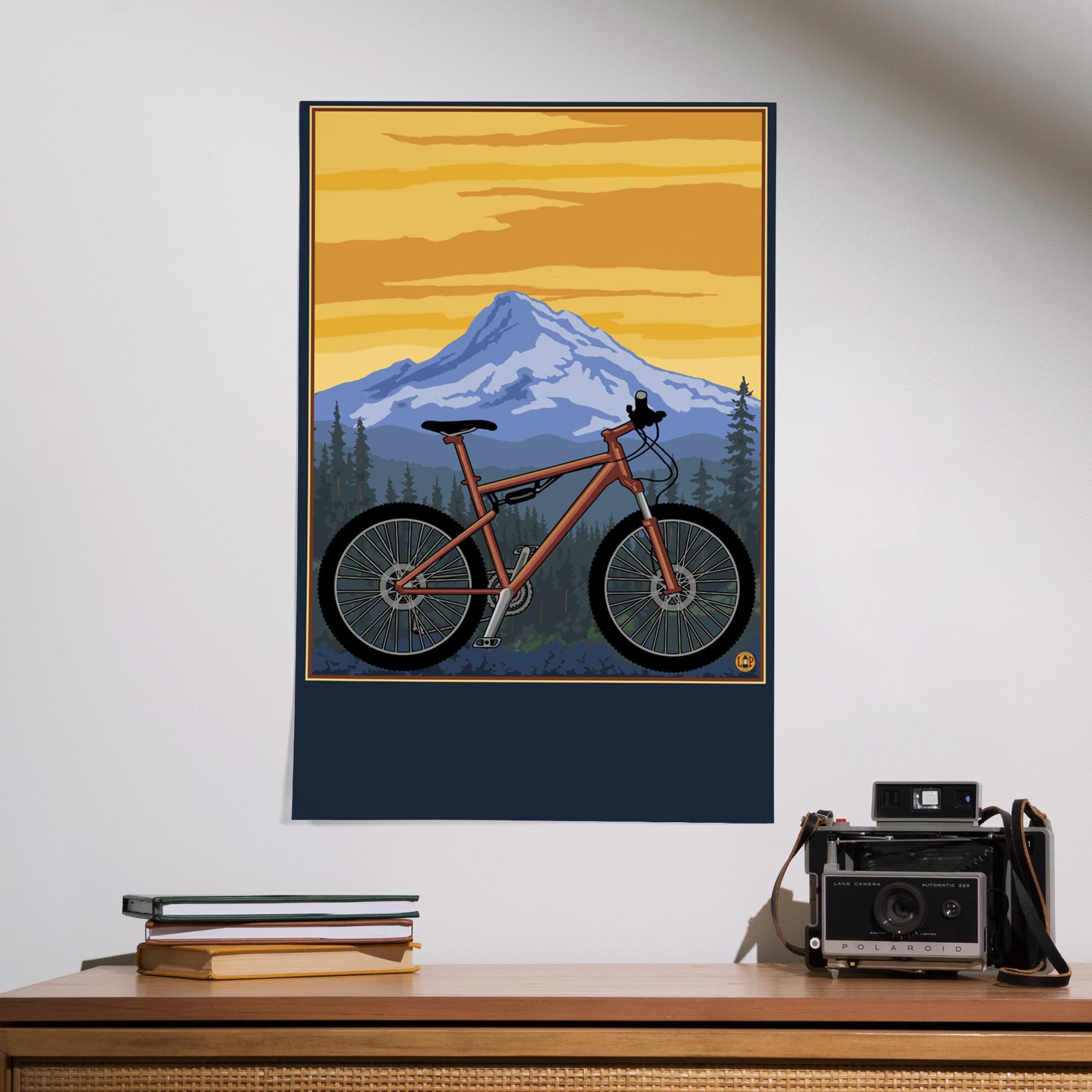 Lantern Press 16x24 Inch Giclee Print - Mountain Bike Adventure Wall Art - Perfect for Home Decor, Office & Cycling Enthusiast Gifts
