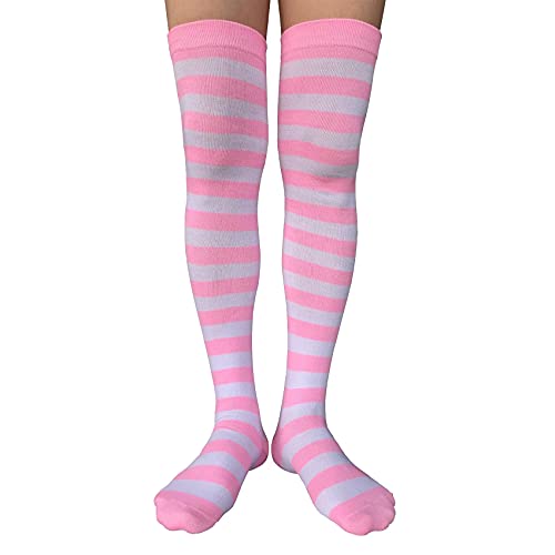 White and Pink Striped