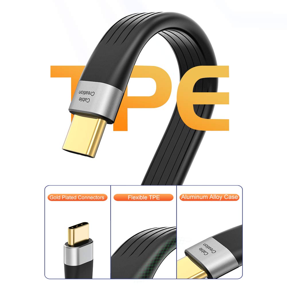 CableCreation 2-Pack Short USB Cables Bundle - 5 inch USB 3.1 A to C & 0.5ft USB A to Lightning - Fast Charging for iPhone, Android, MacBook, iPad - Perfect for Travel, Car, Office & Home Use