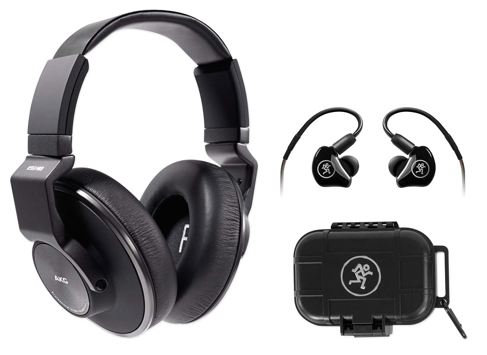 AKG K553 MKII Studio Monitor Headphones with Mackie Bluetooth Monitors Bundle - Professional Audio Monitoring for Music Production, Recording & DJing