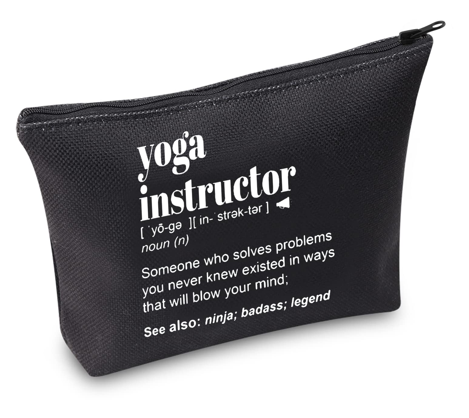 TSOTMO Yoga Instructor Zipper Pouch Makeup Bag - Perfect Yoga Teacher Appreciation & Thank You Gift - Ideal for Yoga Accessories, Cosmetics & Travel Essentials