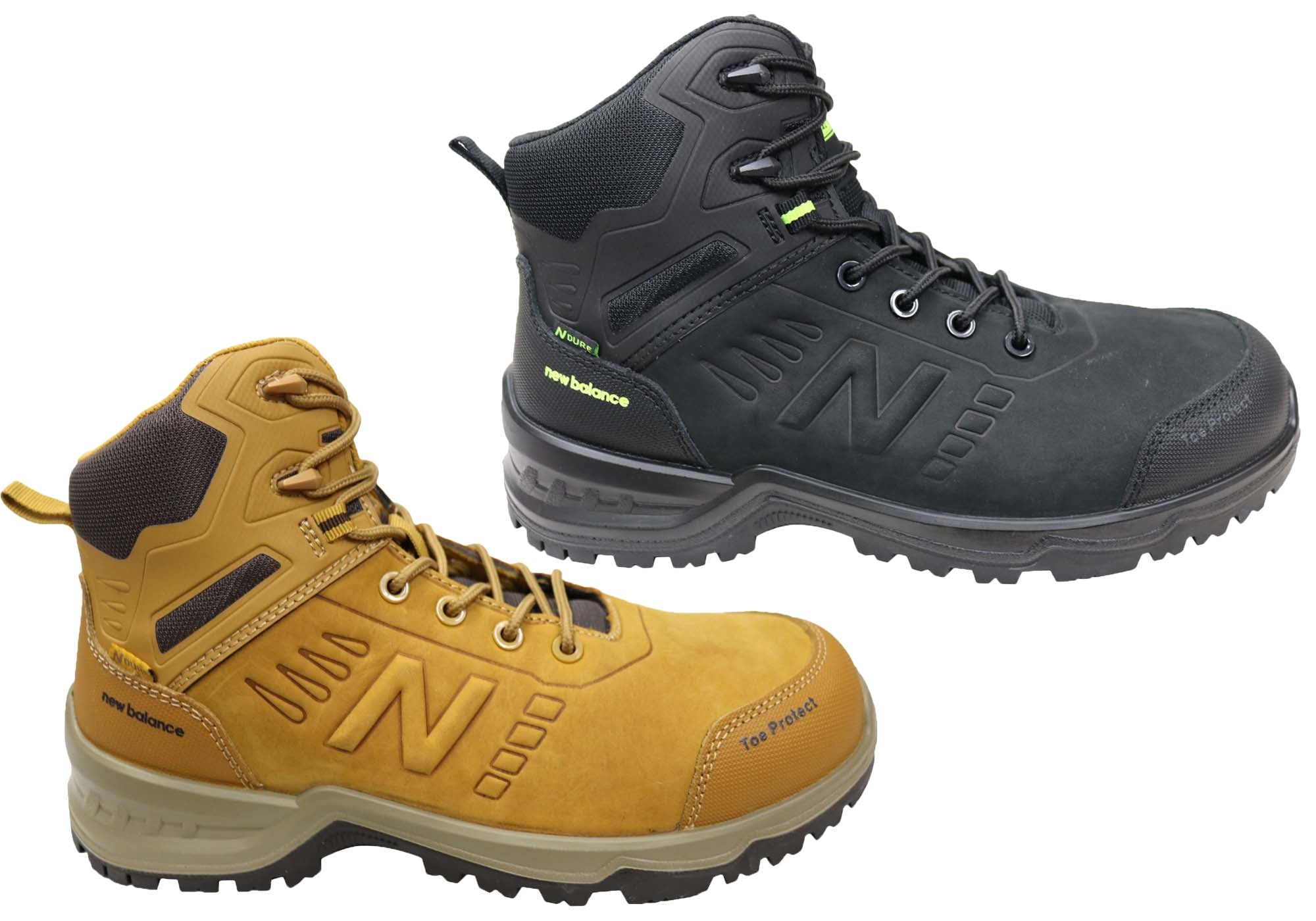 New Balance Contour Men's Leather Composite Toe 4E Extra Wide Work Boots - Steel Toe Safety Shoes for Construction, Warehouse & Industrial Work